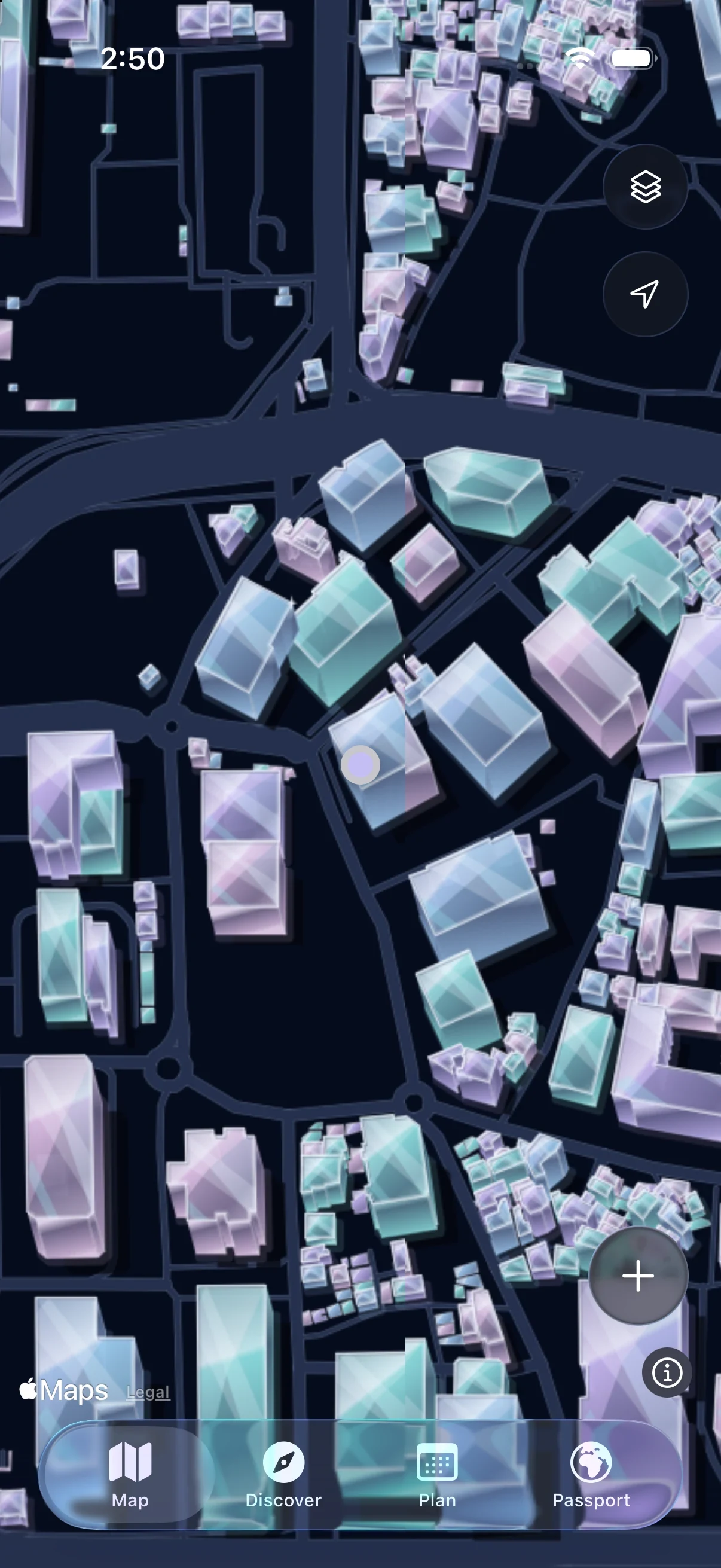 Quartz — actual Nowhop map capture in Jongno, Seoul